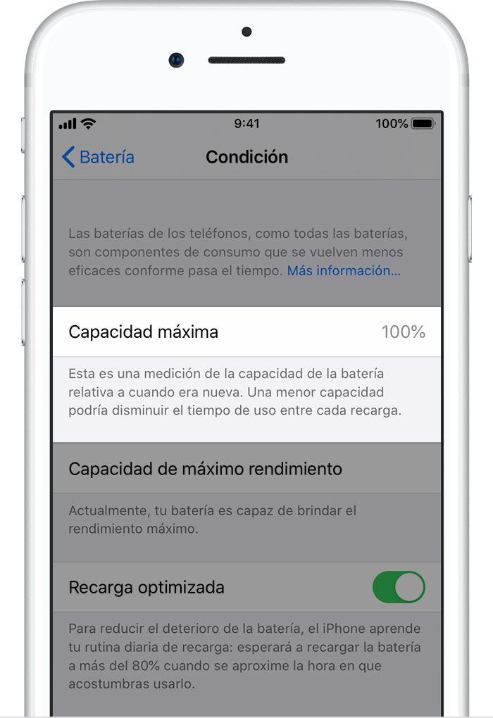 desinfectar Comprimido Por favor mira Batería y rendimiento del iPhone - Soporte técnico de Apple (US)