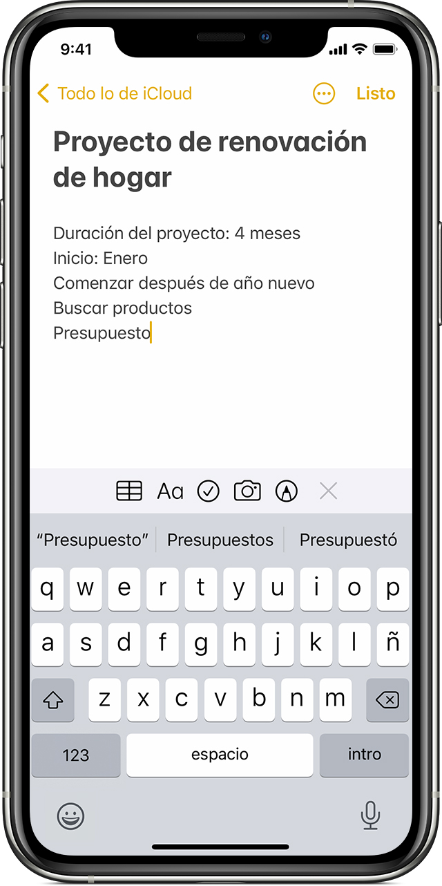 Usar Notas en un iPhone, iPad y iPod touch - Soporte técnico de Apple