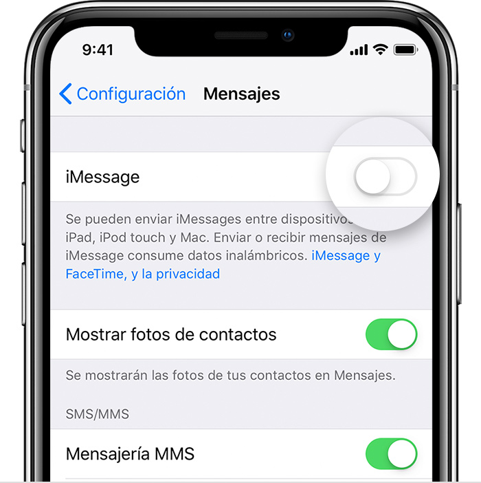 No recibir mensajes de texto despues de cambiar de iphone a android