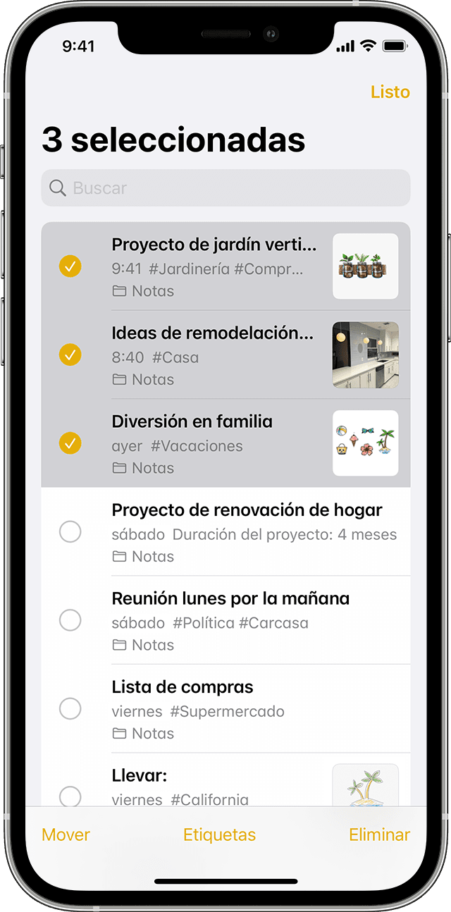 Usar etiquetas y carpetas inteligentes en la app Notas del iPhone, iPad y  iPod touch - Soporte técnico de Apple