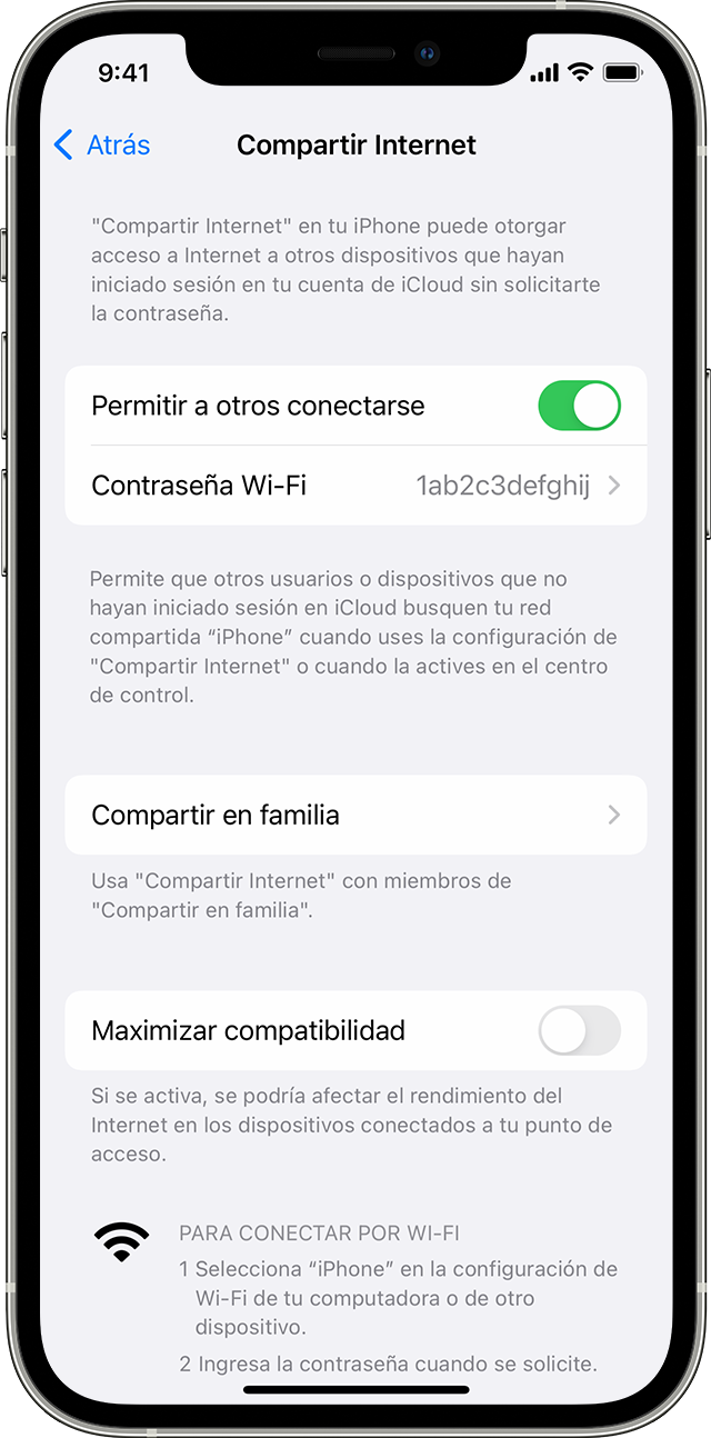 Cómo configurar Compartir Internet en iPhone o - Soporte técnico de Apple