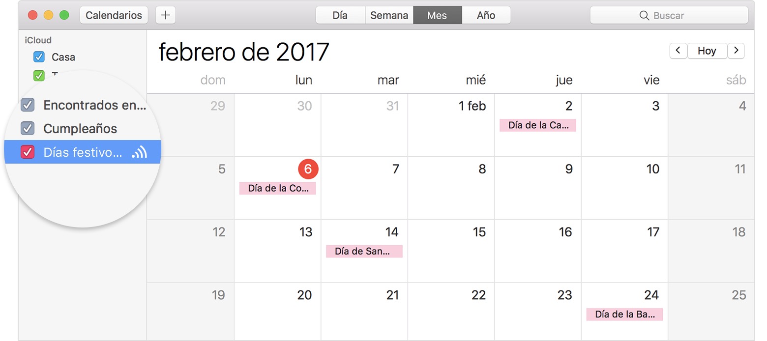 Usar las suscripciones de calendario de iCloud Soporte técnico de Apple