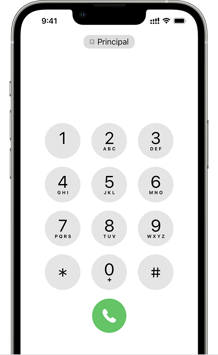 Pantalla del iPhone en la que se muestra el teclado del teléfono