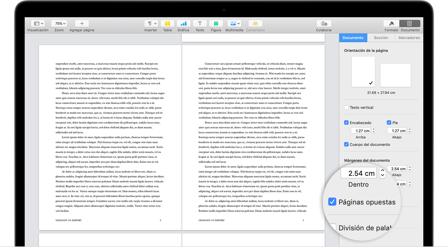Configurar un documento en Pages Soporte técnico de Apple