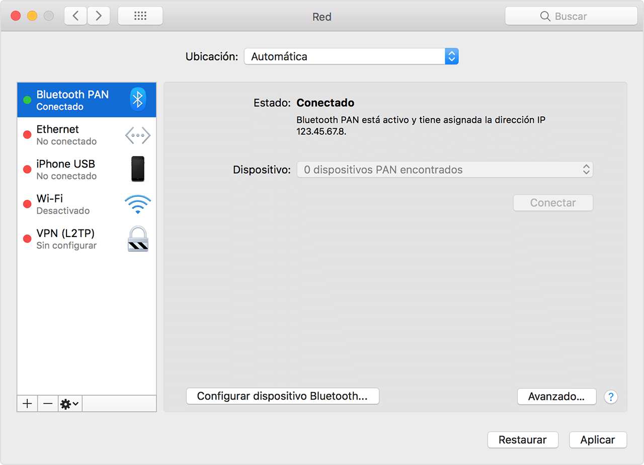 conectar iphone a internet por mac