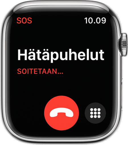 Hätätila SOS -ominaisuuden käyttäminen Apple Watchissa - Apple-tuki (FI)