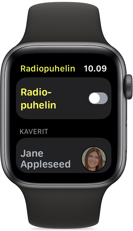 Apple Watchissa näkyy Radiopuhelin-appi