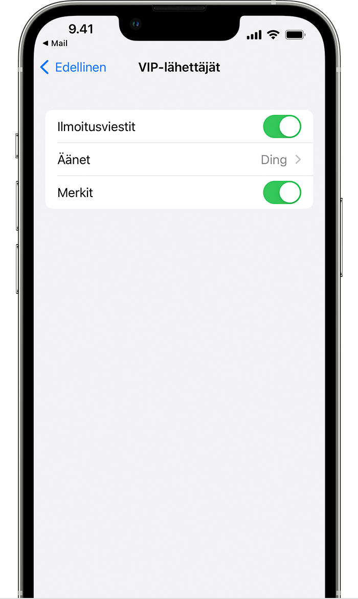 VIP-sähköpostiviestien ilmoitusasetusten mukauttaminen iOS 15:ssä