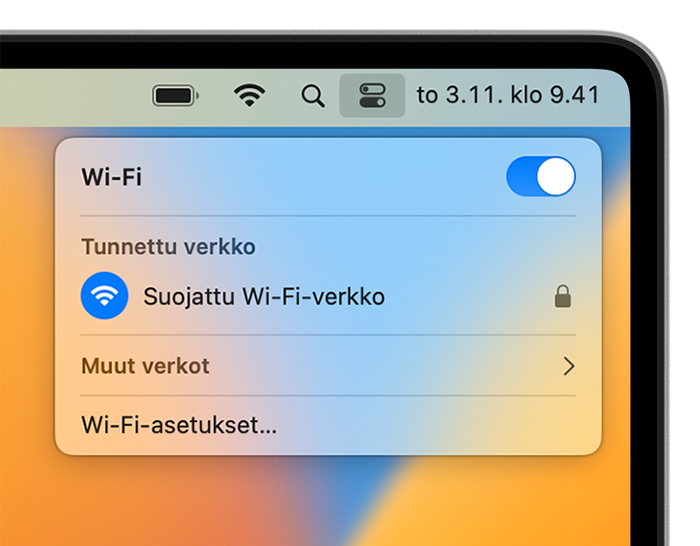 Ohjeita Wi‑Fi-salasanan käyttöön - Apple-tuki (FI)