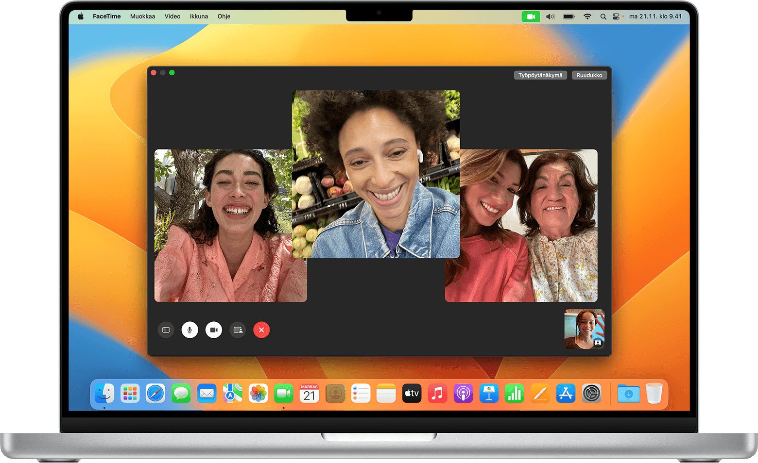 FaceTimen käyttäminen Macissa - Apple-tuki (FI)