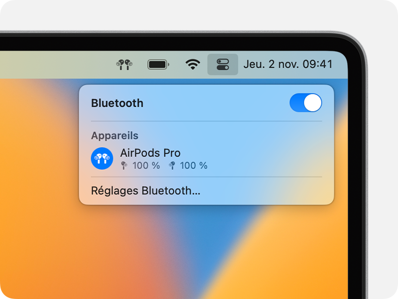 Configurer les AirPods avec votre Mac et d'autres appareils Bluetooth –  Assistance Apple (CA)