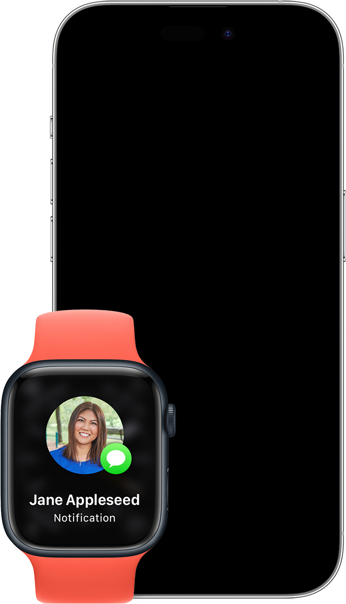 Apple Watch affichant des notifications transmises à l’Apple Watch plutôt qu’à l’iPhone