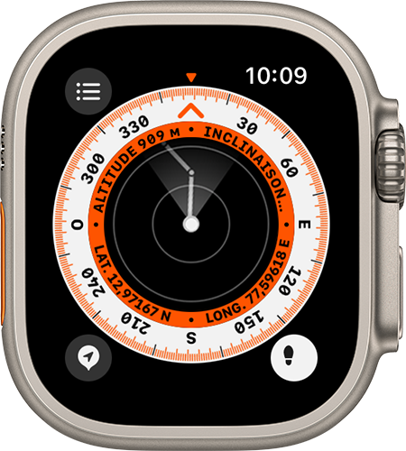 Apple Watch montrant la trace des pas retrouvée à l’aide de la fonctionnalité Point de départ