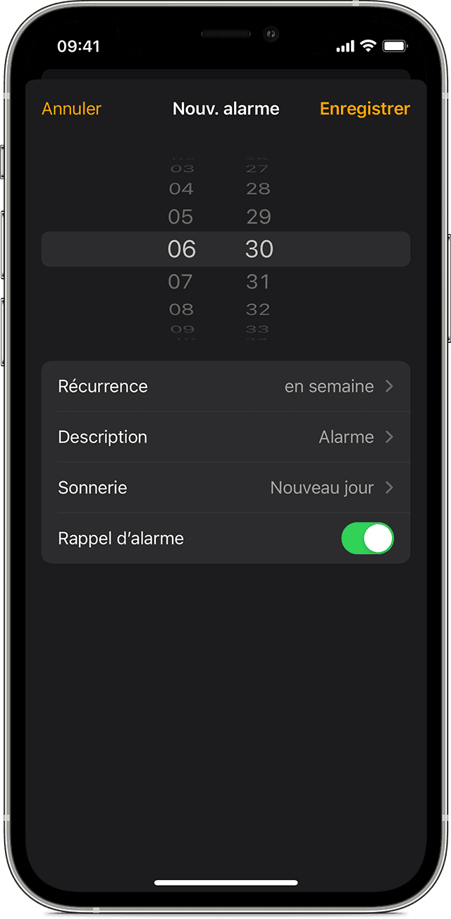 Definir Et Modifier Les Alarmes Sur Votre Iphone Assistance Apple Ca Definir Et Modifier Les Alarmes Sur Votre Iphone Assistance Apple Ca