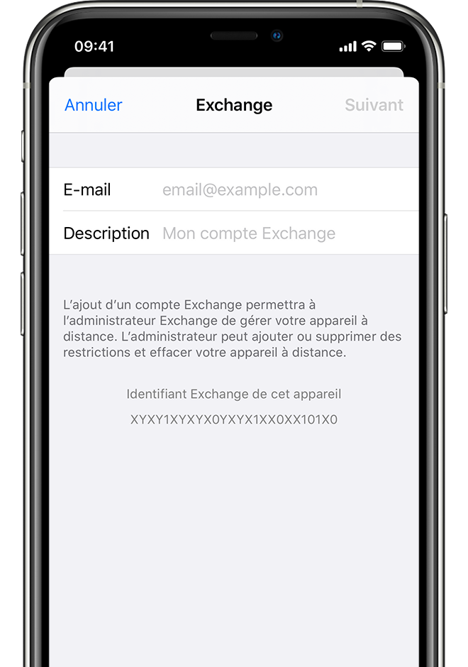 Configurer Exchange ActiveSync sur votre iPhone ou iPad – Assistance Apple  (CA)