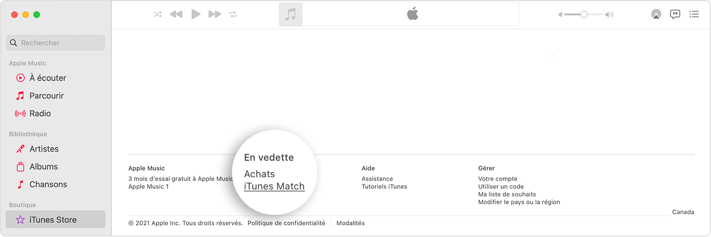 S'abonner à iTunes Match – Assistance Apple (CA)