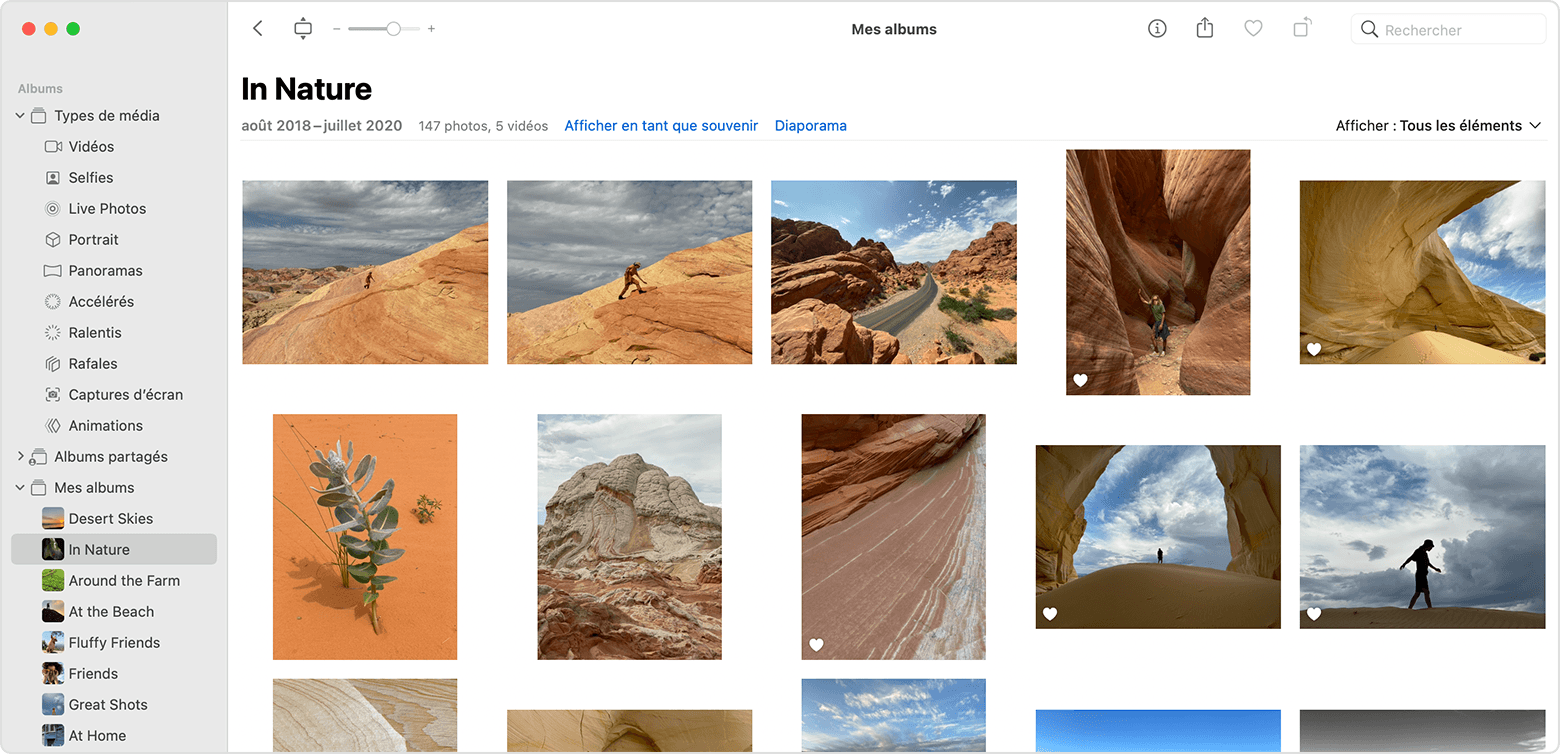 Organiser et retrouver vos photos sur votre Mac Assistance Apple (CA)