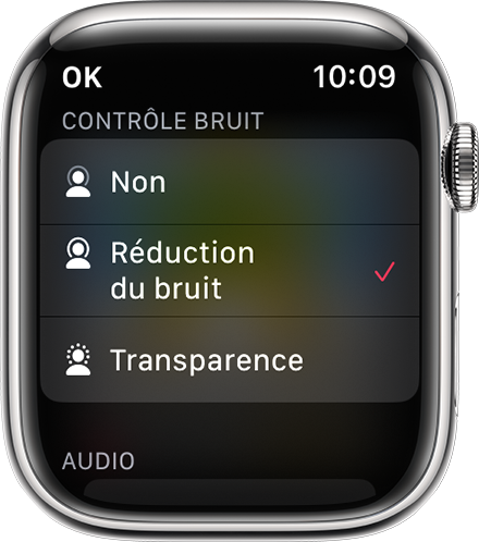 Contrôle du bruit sur l’Apple Watch