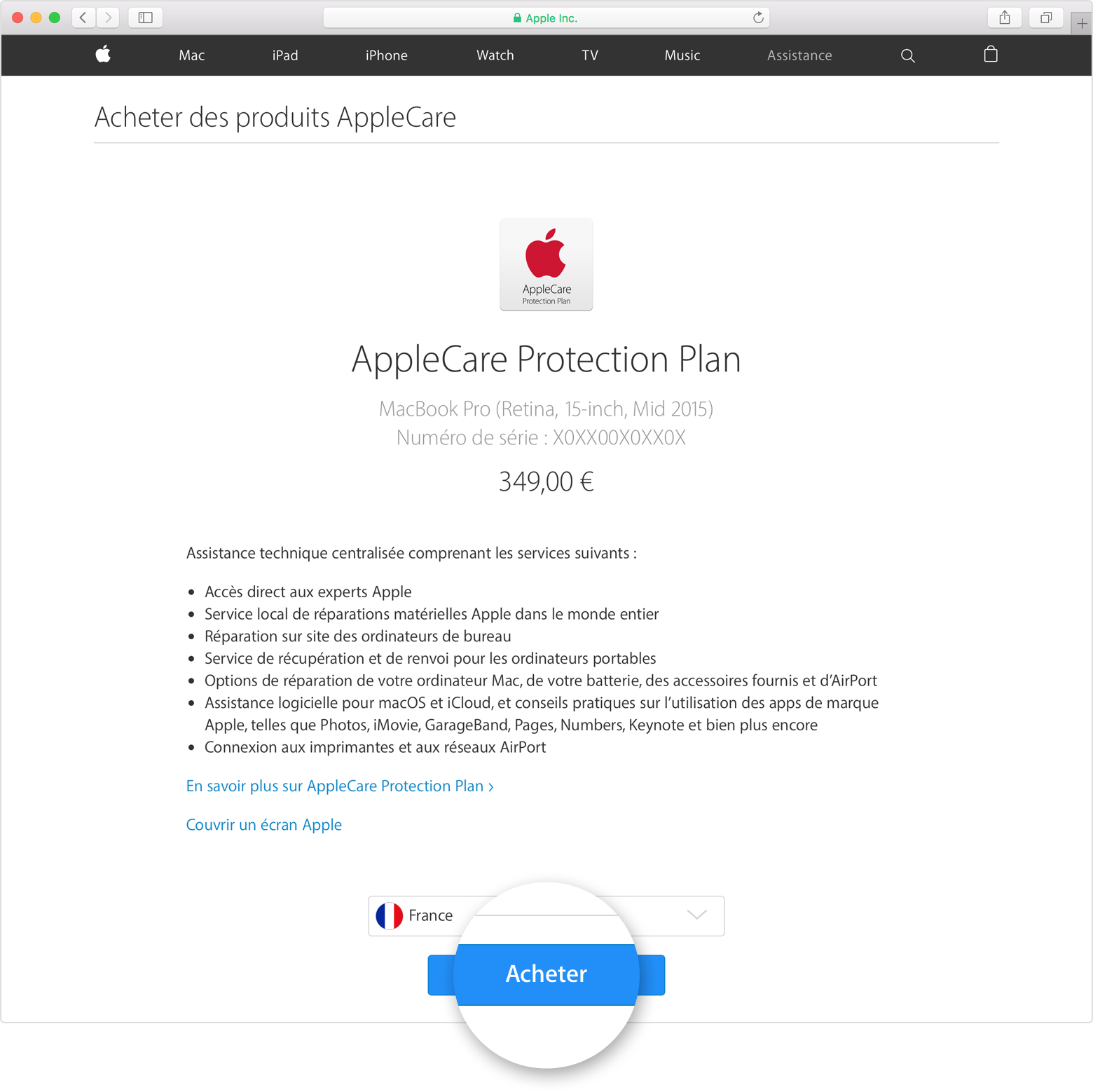Puisje acheter un contrat AppleCare pour mon appareil ? Assistance Apple