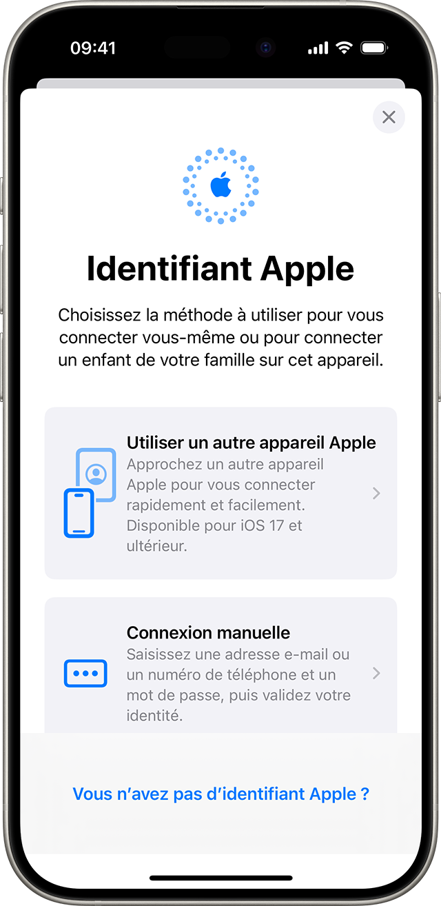 Utiliser des clés d'identification pour se connecter à des apps et des  sites web sur l'iPhone - Assistance Apple (ML)