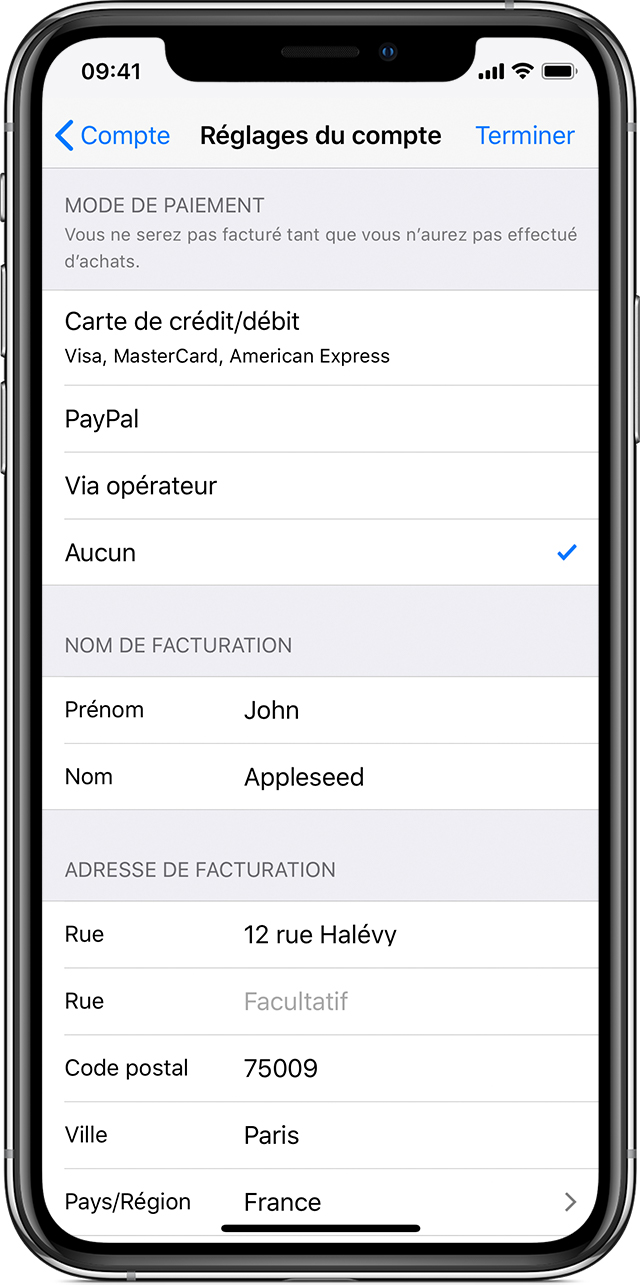 comment activer paiement iphone