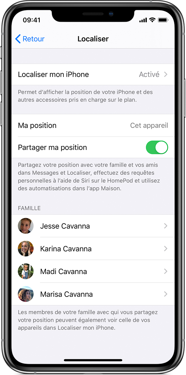 Partager Votre Position Avec Votre Famille Assistance Apple Lu