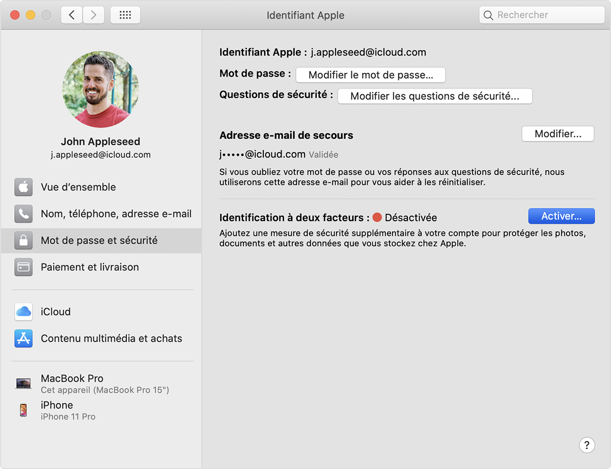 Identification A Deux Facteurs Pour L Identifiant Apple Assistance Apple