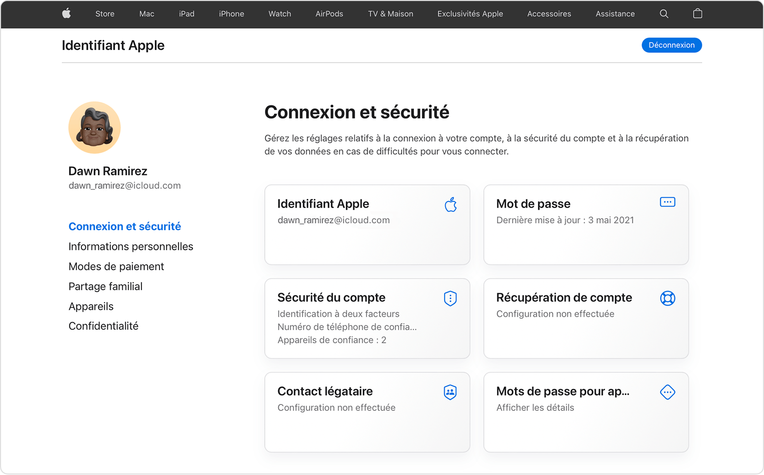 Apple tanımlayıcınızın şifresini web'de düzenleyin