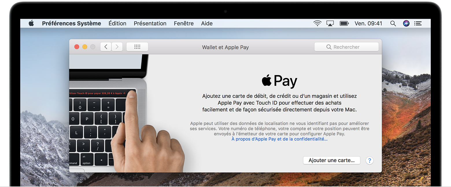 Configuration d’Apple Pay Assistance Apple