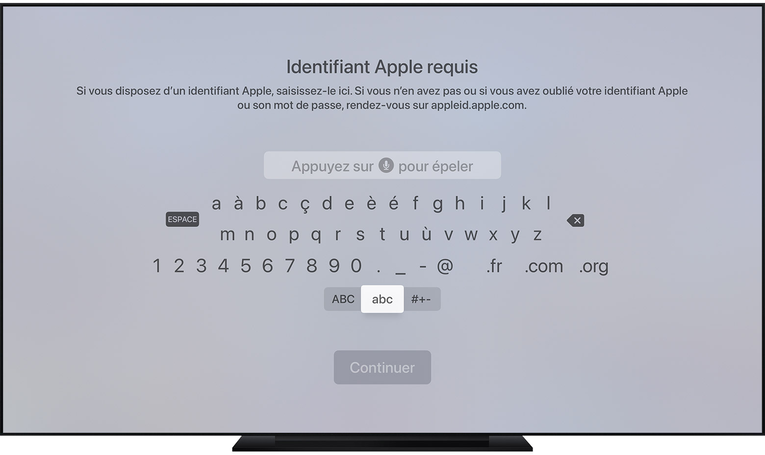 Saisir Du Texte Sur Votre Apple Tv Assistance Apple