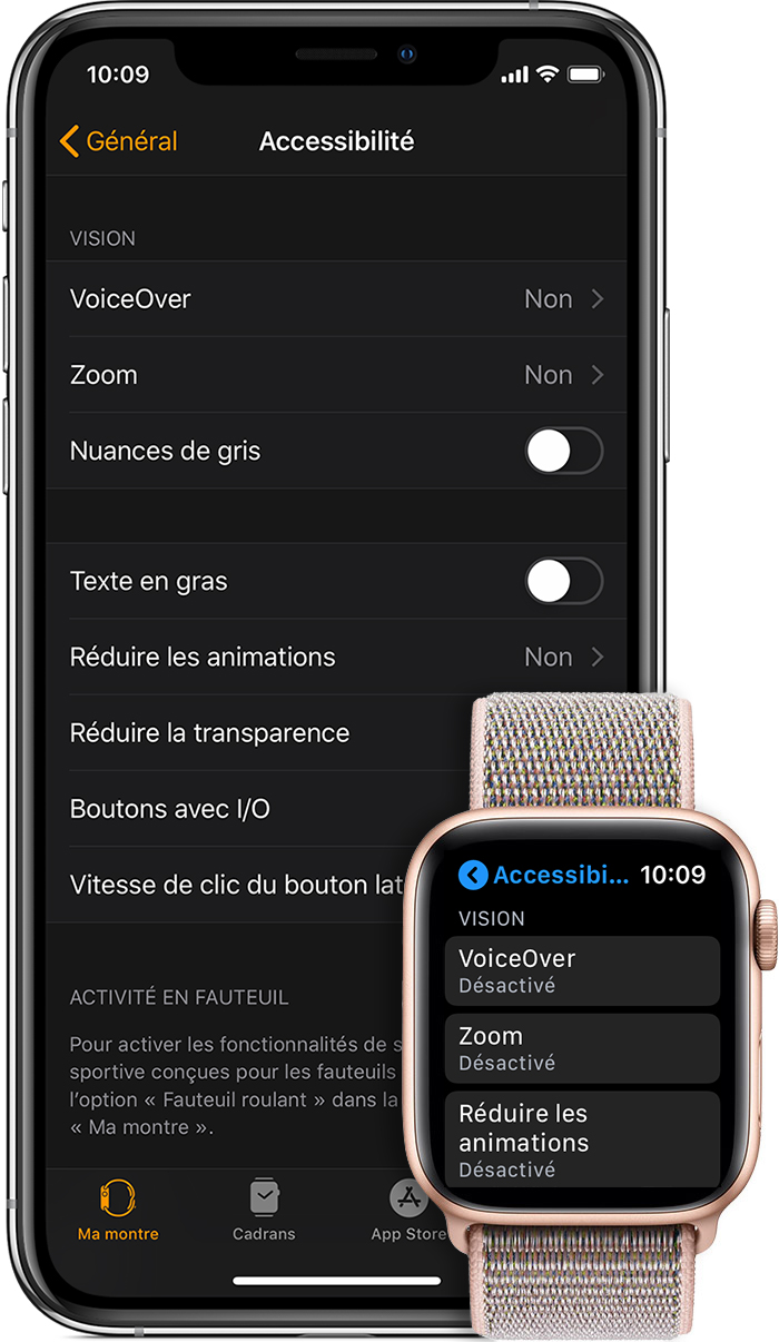 Réglages d’accessibilité sur iPhone et Apple Watch