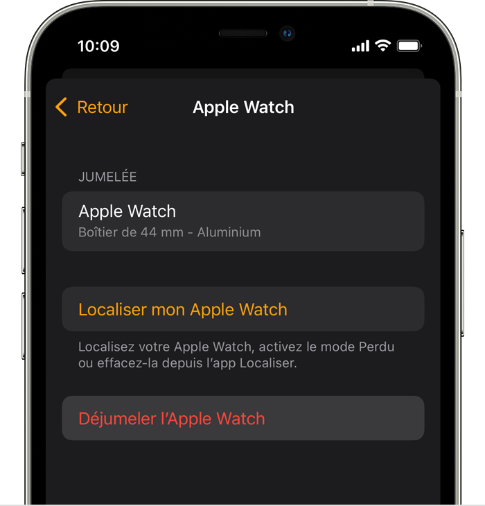 Désactiver le jumelage de votre Apple Watch et effacer les données qu'elle  contient - Assistance Apple (FR)