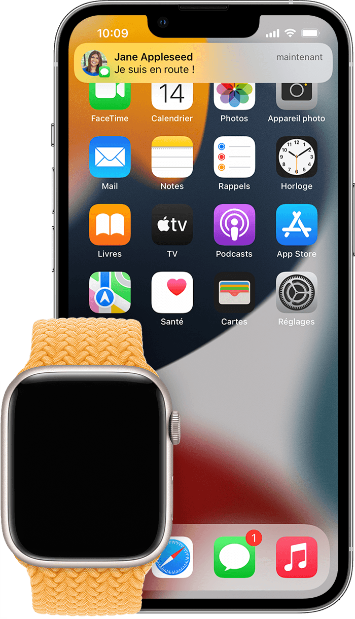 Un iPhone montrant que les notifications s’affichent sur l’iPhone plutôt que sur l’Apple Watch