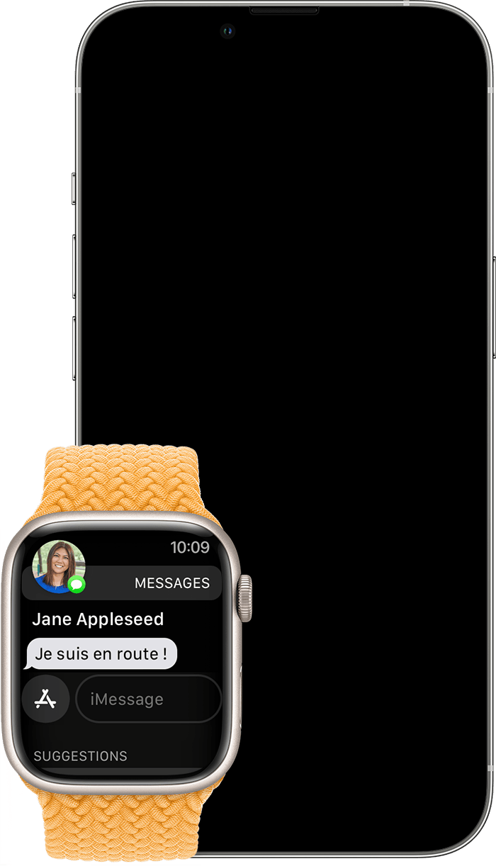 Une Apple Watch montrant que les notifications s’affichent sur l’Apple Watch plutôt que sur l’iPhone