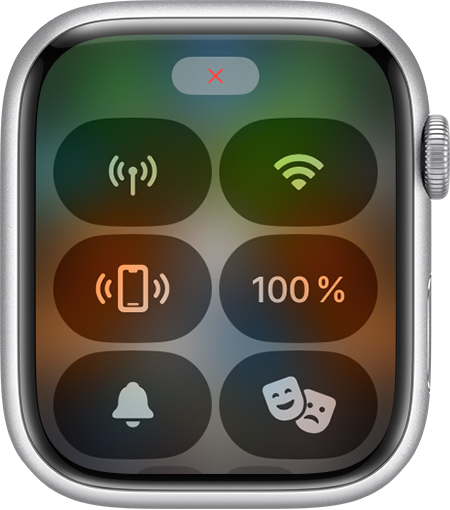 État déconnecté sur l’écran de l’Apple Watch.