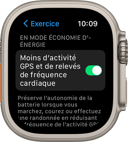 Utiliser le mode économie d'énergie sur votre Apple Watch - Assistance Apple  (FR)