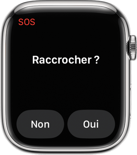 Option Raccrocher sur l’Apple Watch.