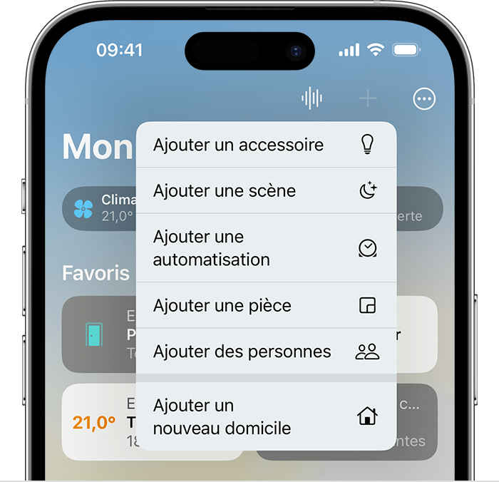 Ajouter un accessoire de maison connectée à l'app Maison - Assistance Apple  (FR)