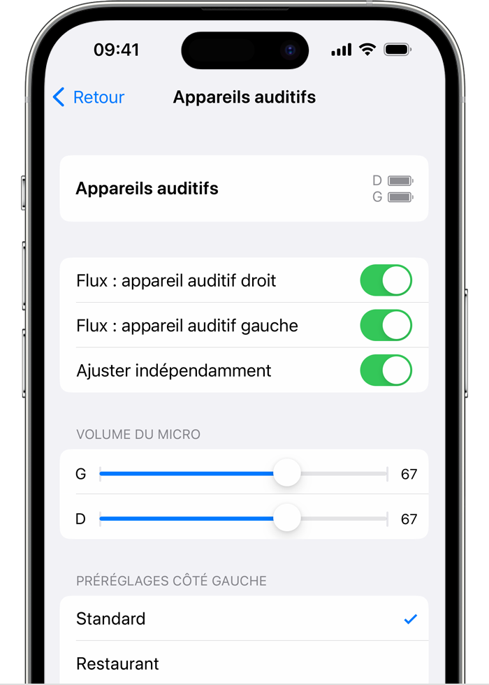 Utiliser des appareils auditifs Made for iPhone - Assistance Apple (FR)