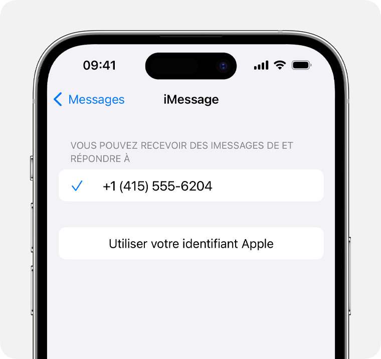 Ajout ou suppression de votre numéro de téléphone dans Messages ou FaceTime  - Assistance Apple