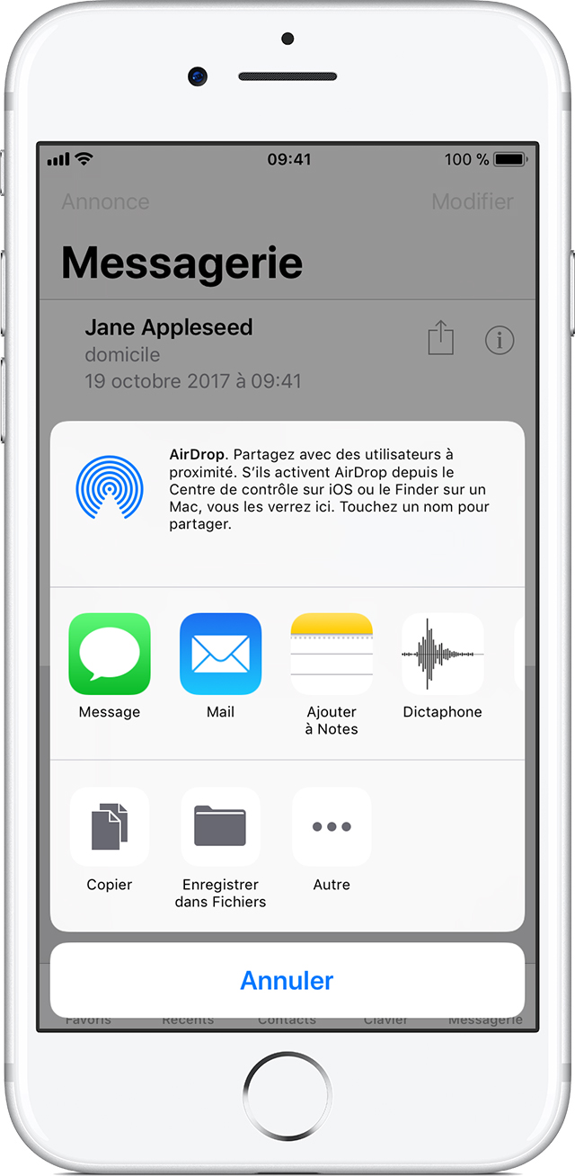 Sauvegarde des messages vocaux visuels sur votre iPhone Assistance Apple