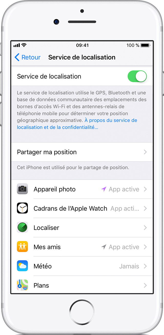 Désactivez « Localiser mon iPhone »