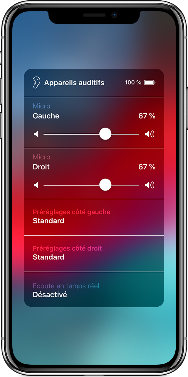 écoute En Temps Réel Iphone Utilisation de la fonction d’écoute en temps réel avec un appareil