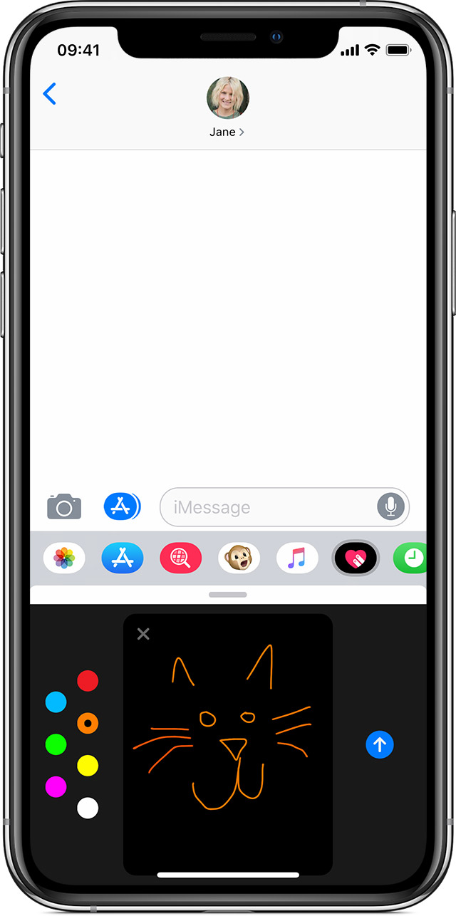 Utilisation de la fonctionnalité Digital Touch sur votre iPhone, iPad
