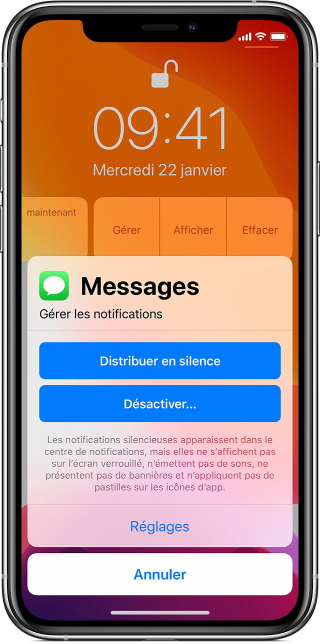 Utilisation des notifications sur votre iPhone, iPad et iPod touch Assistance Apple