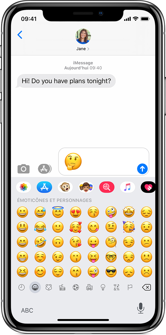 Utilisation De Caracteres Emoji Sur Votre Iphone Ipad Ou Ipod Touch Assistance Apple