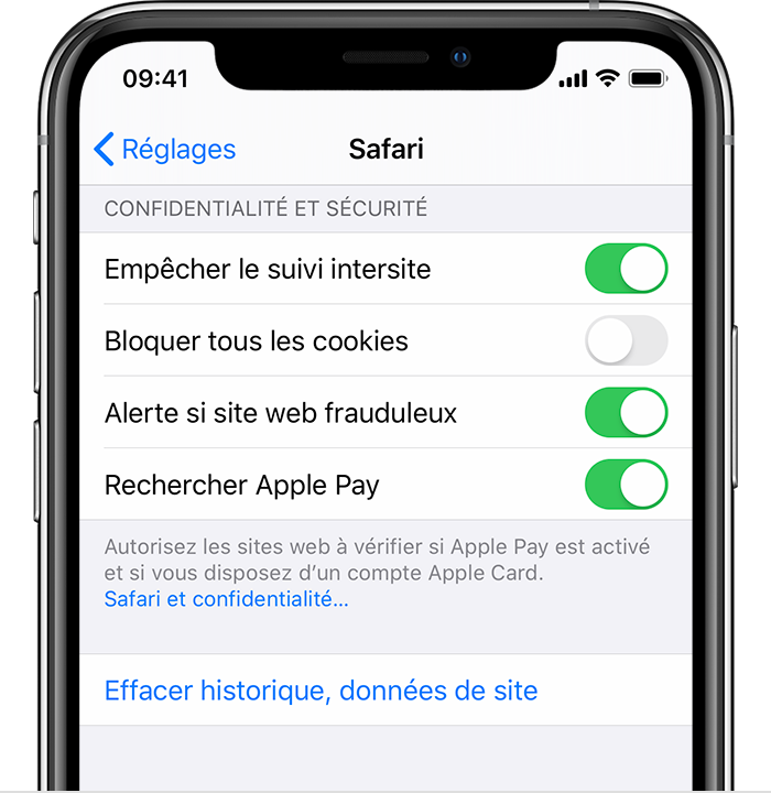 comment supprimer l'historique safari iphone