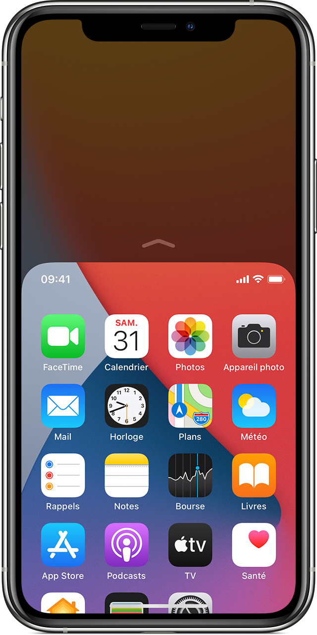 écran montrant l’utilisation de l’Accès facile sur l’iPhone 11 Pro