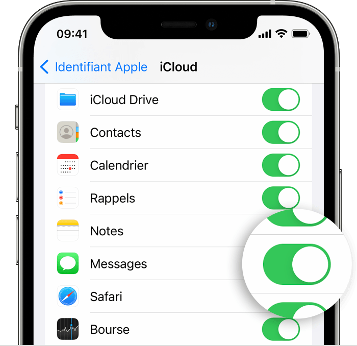 Activer Messages sur iCloud sur votre iPhone
