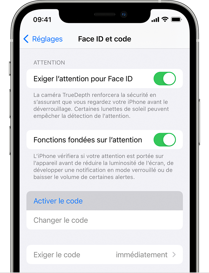 Utiliser un code d'accès sur votre iPhone, iPad ou iPod touch - Assistance  Apple (FR)